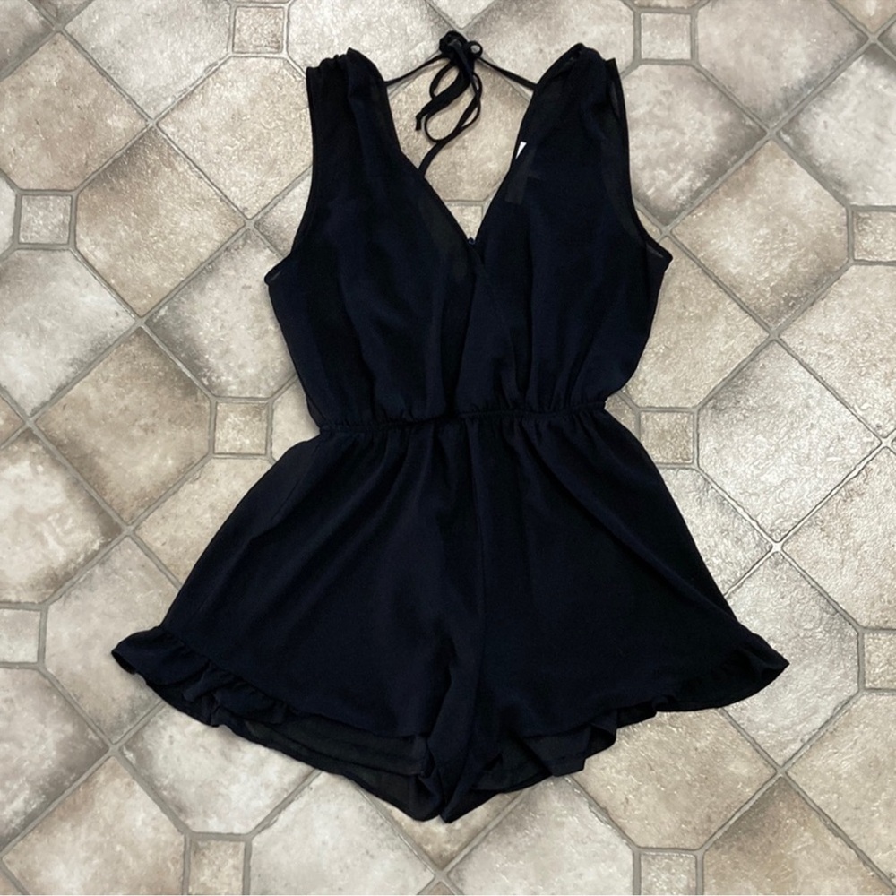 ASTR Black Romper